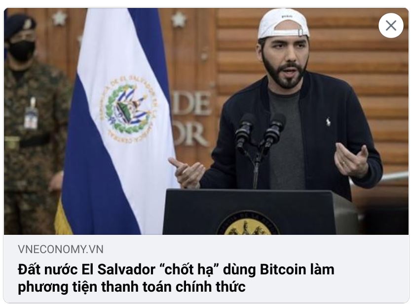 Điều gì xảy ra khi 1 quốc gia sử dụng Bitcoin như tiền tệ chính thức